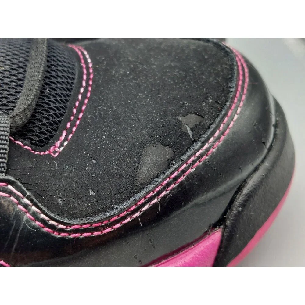 Youth Black Pink NIKE Air Jordan True Flight Tennis Shoes Size 6.5Y HighTop